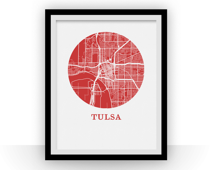 Tulsa Map Print - City Map Poster