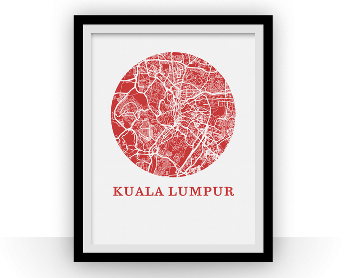 Kuala Lumpur Map Print - City Map Poster