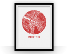 Charger l&#39;image dans la galerie, Zurich Map Print - City Map Poster
