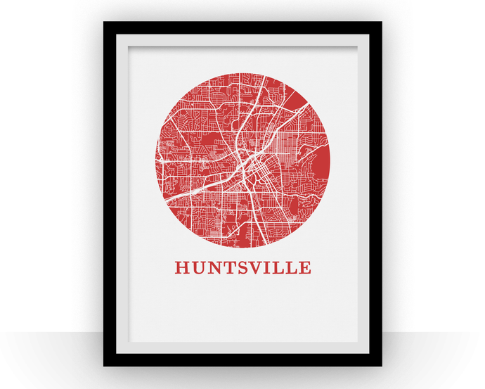 Huntsville Map Print - City Map Poster