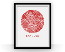 Charger l&#39;image dans la galerie, San Jose Map Print - City Map Poster
