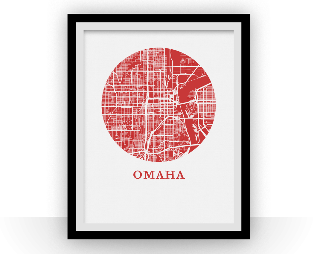 Omaha Map Print - City Map Poster