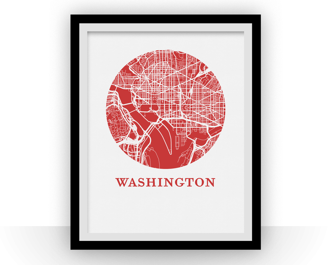 Washington Map Print - City Map Poster