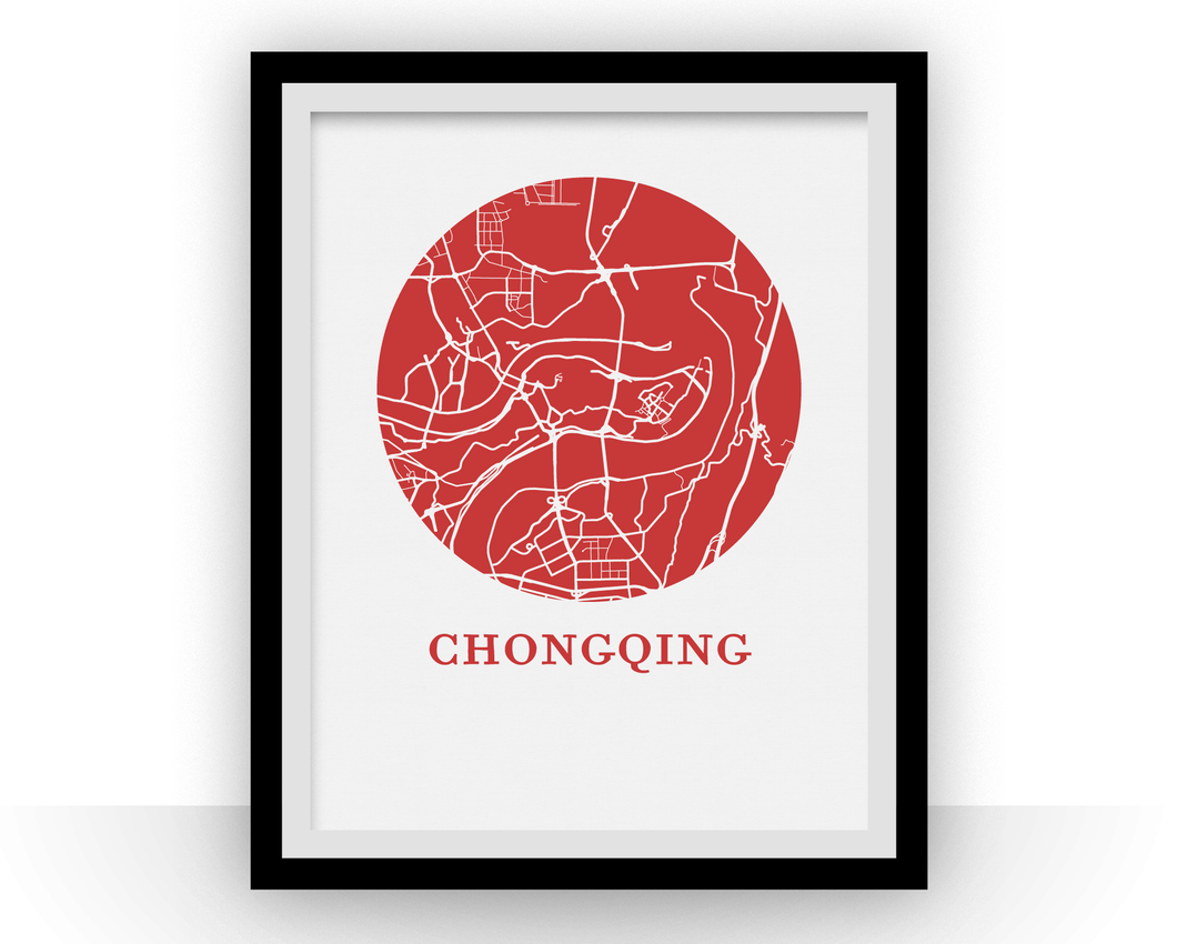 Chongqing Map Print - City Map Poster