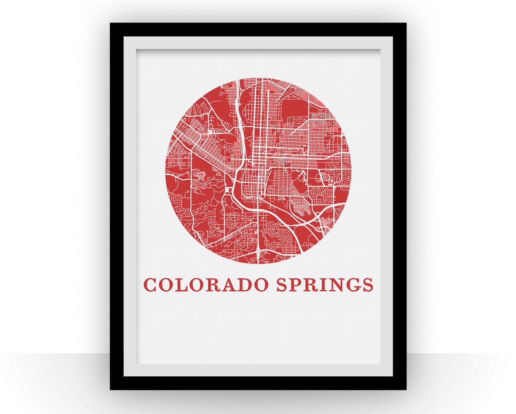 Colorado Springs Map Print - City Map Poster