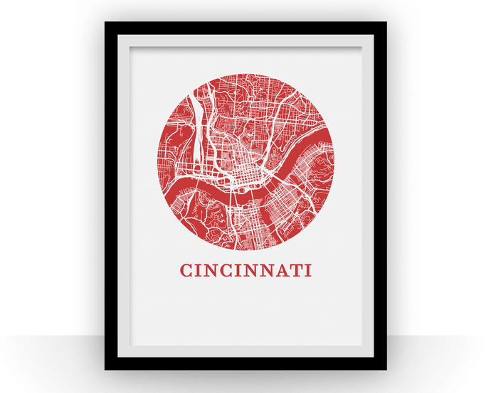 Cincinnati Map Print - City Map Poster