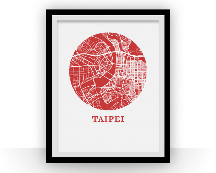 Taipei Map Print - City Map Poster