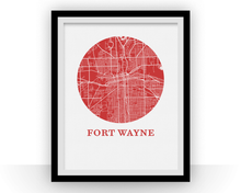 Load image into Gallery viewer, Fort Wayne Map Print - City Map Poster
