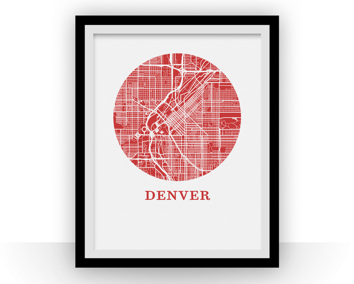 Denver Map Print - City Map Poster