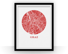 Load image into Gallery viewer, Graz Map Print - City Map Poster
