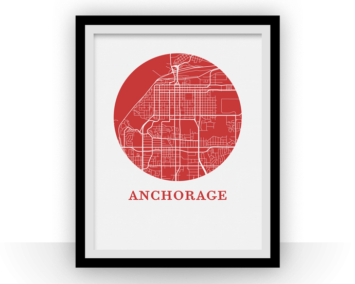 Anchorage Map Print - City Map Poster