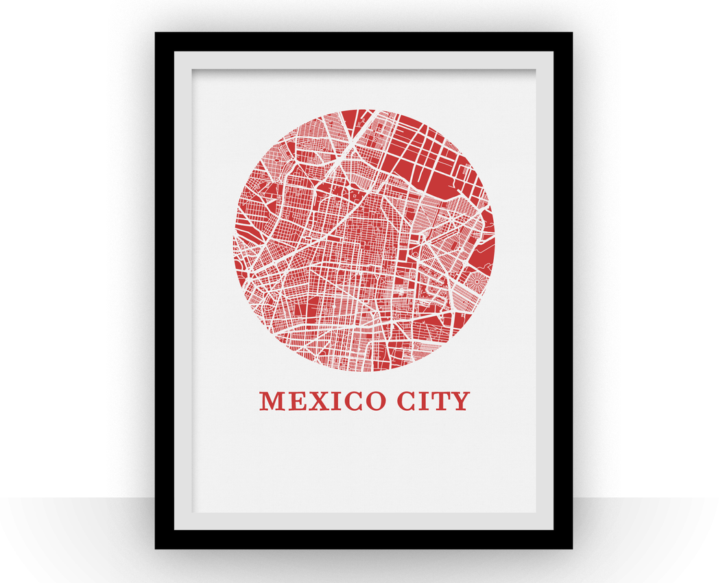 Mexico City Map Print - City Map Poster