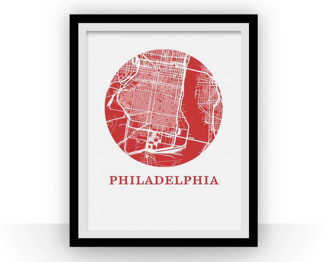 Philadelphia Map Print - City Map Poster